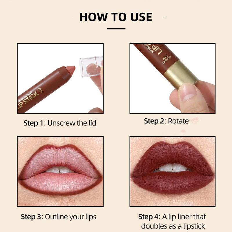 🔥Begrenztes Angebot: 1+1 Gratis! 💄Matt Lippenstift‑Stift für Damen ✨ Langanhaltend abriebfest Make‑up für Alltag & Party