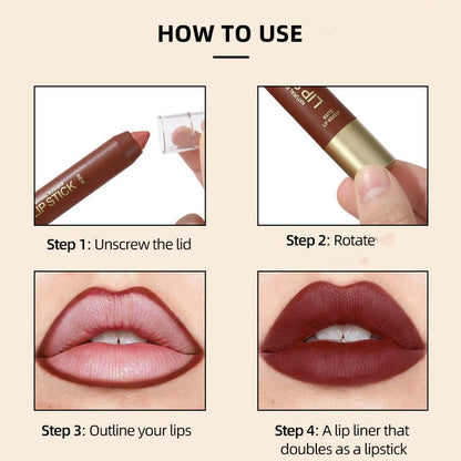 🔥Begrenztes Angebot: 1+1 Gratis! 💄Matt Lippenstift‑Stift für Damen ✨ Langanhaltend abriebfest Make‑up für Alltag & Party