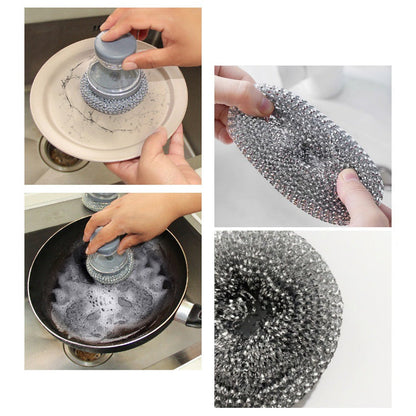 🔥50 % Rabatt🔥Soap-Dispensing Scrubber Brush – Press Dispense, Detachable, Durable ✨