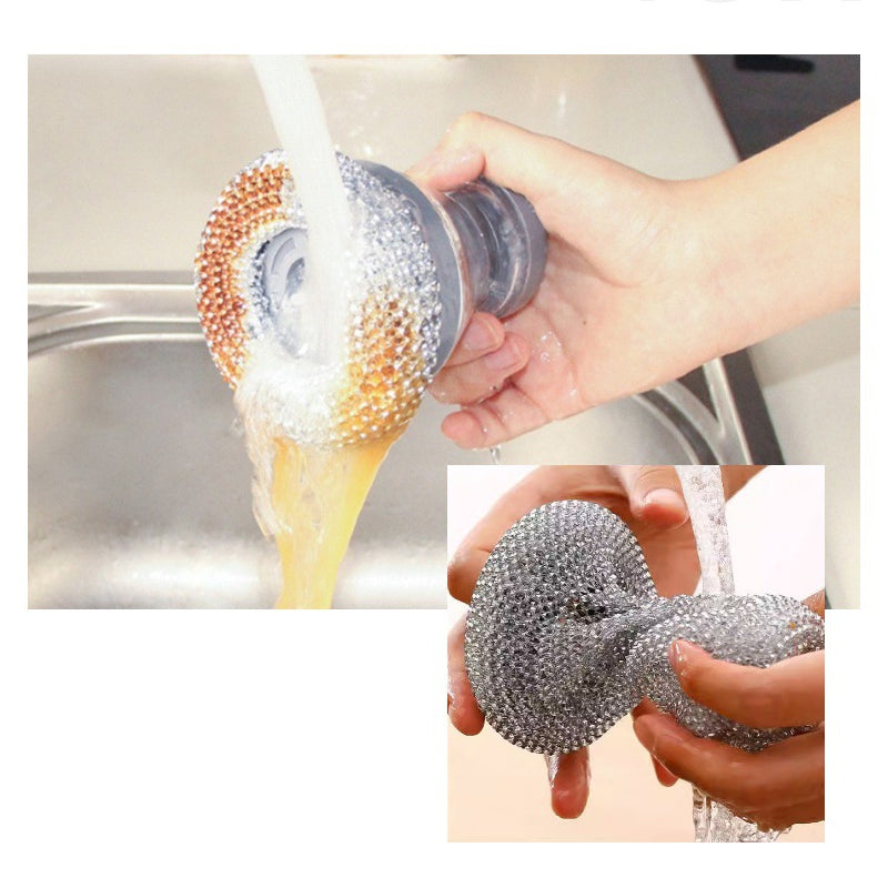 🔥50 % Rabatt🔥Soap-Dispensing Scrubber Brush – Press Dispense, Detachable, Durable ✨