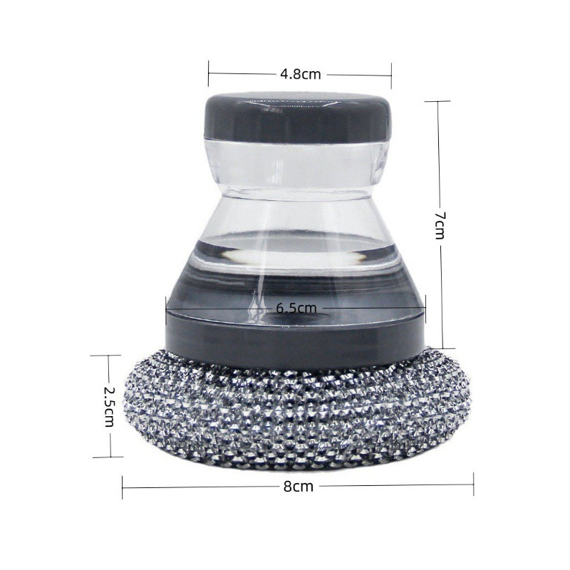 🔥50 % Rabatt🔥Soap-Dispensing Scrubber Brush – Press Dispense, Detachable, Durable ✨