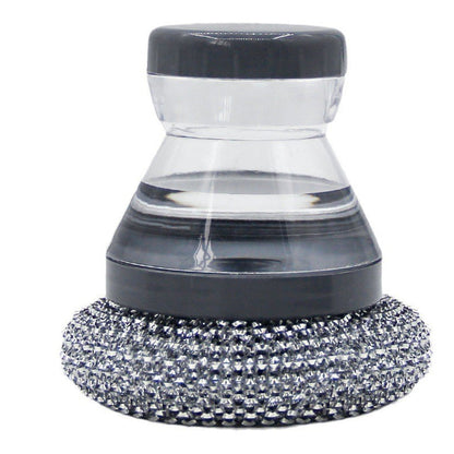 🔥50 % Rabatt🔥Soap-Dispensing Scrubber Brush – Press Dispense, Detachable, Durable ✨