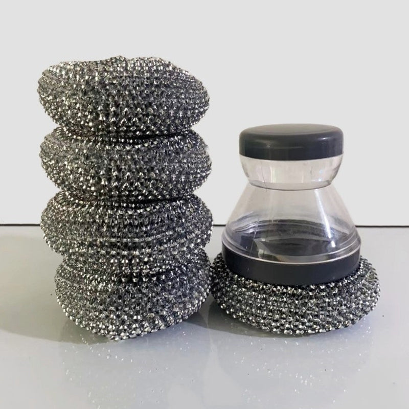 🔥50 % Rabatt🔥Soap-Dispensing Scrubber Brush – Press Dispense, Detachable, Durable ✨