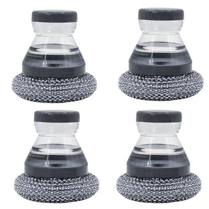 🔥50 % Rabatt🔥Soap-Dispensing Scrubber Brush – Press Dispense, Detachable, Durable ✨
