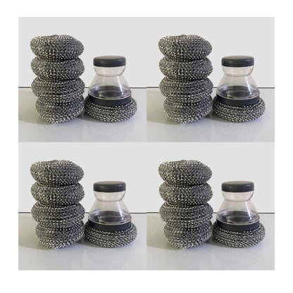🔥50 % Rabatt🔥Soap-Dispensing Scrubber Brush – Press Dispense, Detachable, Durable ✨