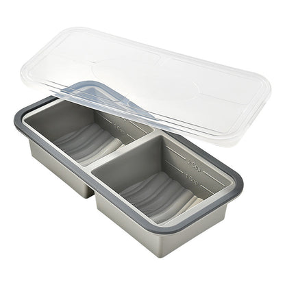 🍱 Silikon-Frischhaltedose mit Fächern und Deckel – Gefrier- und mikrowellengeeignete Lunchbox für Küche und Alltag