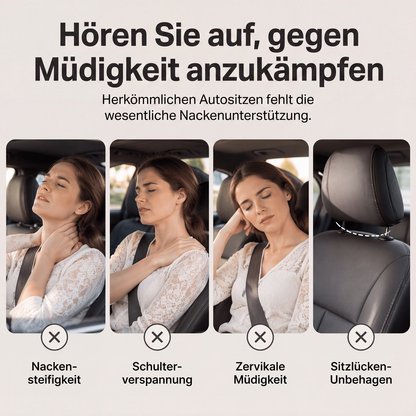 🚗💆 Auto‑Kopfstützenkissen zur Nackenstütze 🚘 Ergonomisches Nackenkissen für Autositze, komfortable Halsunterstützung auf Reisen