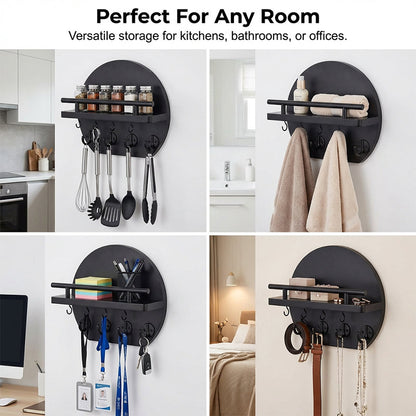 🏠 Wandmontierter Schlüsselhalter mit Ablage & Haken
