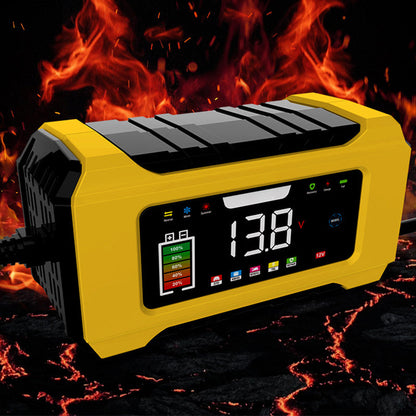 🔋12V 6A Intelligentes Autobatterie‑Ladegerät mit LCD‑Display | Auto Batterieladegerät für KFZ, Motorrad & Boot