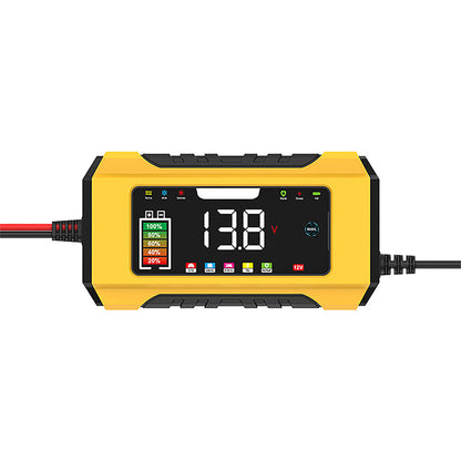 🔋12V 6A Intelligentes Autobatterie‑Ladegerät mit LCD‑Display | Auto Batterieladegerät für KFZ, Motorrad & Boot