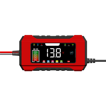 🔋12V 6A Intelligentes Autobatterie‑Ladegerät mit LCD‑Display | Auto Batterieladegerät für KFZ, Motorrad & Boot