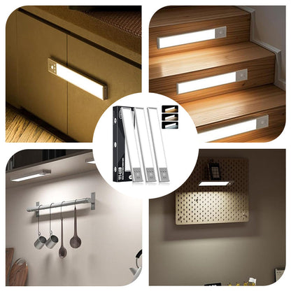 💡Aufladbare kabellose Bewegungssensorlampe unter dem Schrank – Licht genau dann, wenn Sie es brauchen✨
