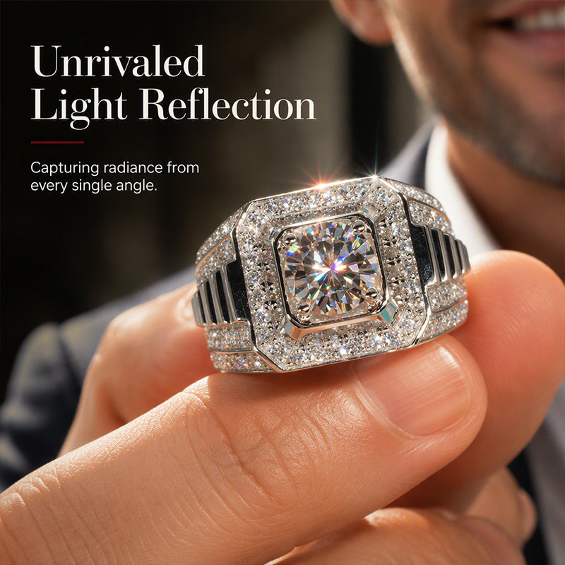 💍50 % RABATT⏰ Eleganter funkelnder quadratischer Halo‑Ring, fängt das Licht wunderschön ein – ideal für Party, Verlobung oder Geschenk