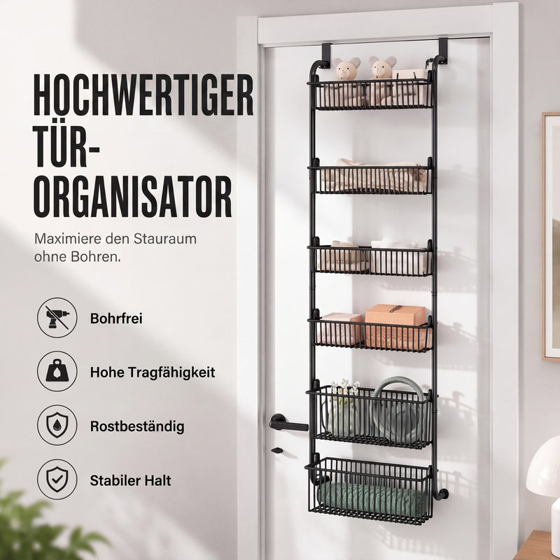 🛒Türkorb‑Organizer zum Aufhängen an der Tür｜Praktischer Türhänge‑Organizer für Mehr Stauraum zu Hause