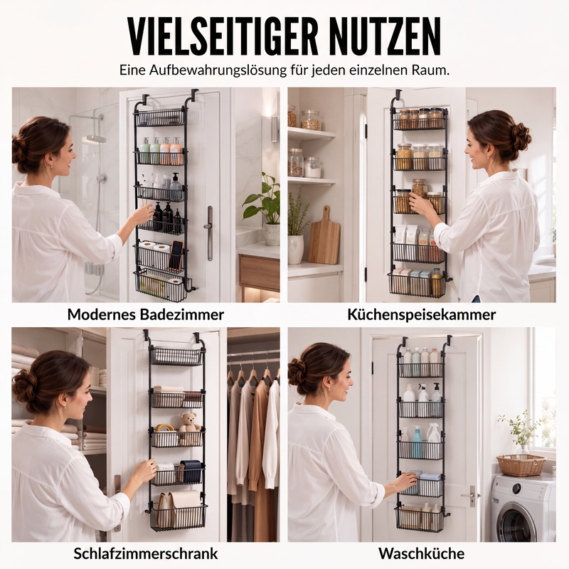 🛒Türkorb‑Organizer zum Aufhängen an der Tür｜Praktischer Türhänge‑Organizer für Mehr Stauraum zu Hause