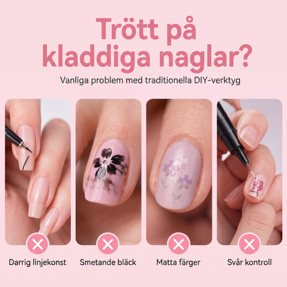 💥24-Farben-Nagelkunststifte, 12 doppelseitige Stifte mit zwei Spitzen
