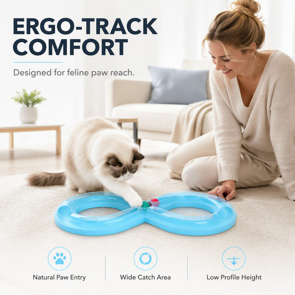 🐾 50 % Rabatt ! Interaktives Achter-Katzenspielzeug – Endloser Spaß, keine Langeweile! 😻 Weckt den Jagdinstinkt, rollt reibungslos, extrem robust ✨