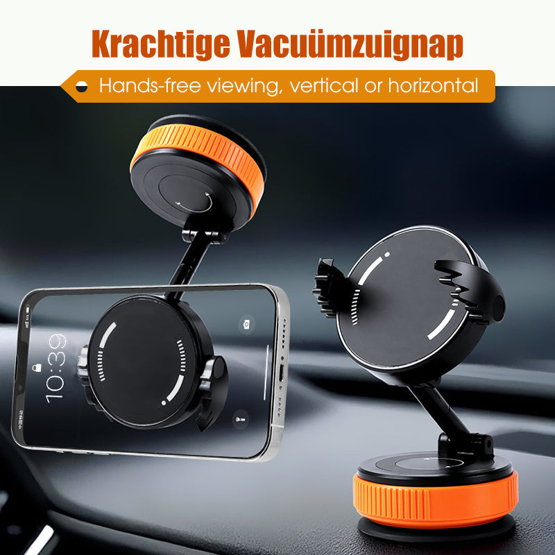 🧲 Auto-Handyhalterung mit Magneten – 360°-Winkel, Vakuum-Saugnapf, Klemmen. Geeignet für 4,7"+ – stabil und tragbar! 🚗✨