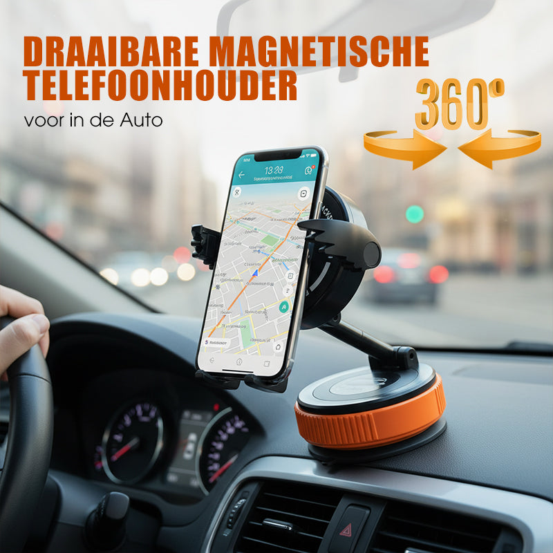 🧲 Auto-Handyhalterung mit Magneten – 360°-Winkel, Vakuum-Saugnapf, Klemmen. Geeignet für 4,7"+ – stabil und tragbar! 🚗✨