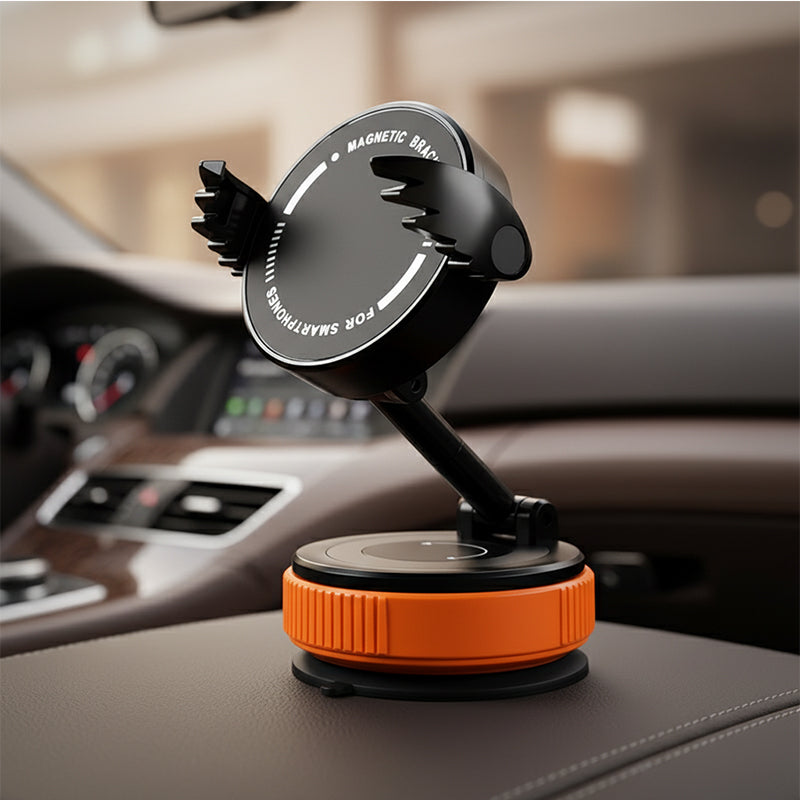 🧲 Auto-Handyhalterung mit Magneten – 360°-Winkel, Vakuum-Saugnapf, Klemmen. Geeignet für 4,7"+ – stabil und tragbar! 🚗✨