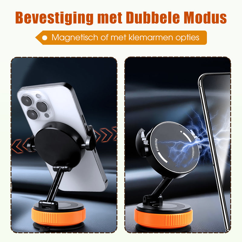 🧲 Auto-Handyhalterung mit Magneten – 360°-Winkel, Vakuum-Saugnapf, Klemmen. Geeignet für 4,7"+ – stabil und tragbar! 🚗✨