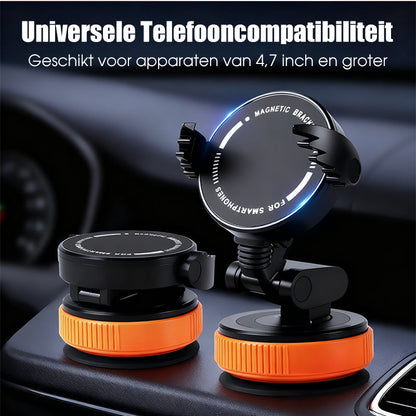 🧲 Auto-Handyhalterung mit Magneten – 360°-Winkel, Vakuum-Saugnapf, Klemmen. Geeignet für 4,7"+ – stabil und tragbar! 🚗✨