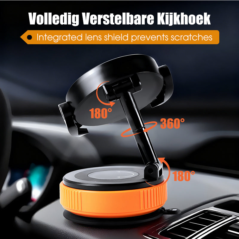 🧲 Auto-Handyhalterung mit Magneten – 360°-Winkel, Vakuum-Saugnapf, Klemmen. Geeignet für 4,7"+ – stabil und tragbar! 🚗✨