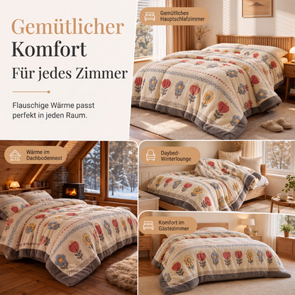 📢📢 JETZT 50 % RABATT!! ⏰Verdickte Winterdecke aus doppelseitigem Lammvlies und Milchsamt, warme Bettdecke für Herbst und Winter