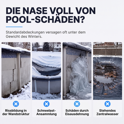 ❄️ Rundes aufblasbares Luftkissen | Winter‑Schutz für Ihren Pool! ✨ Einfache Pool‑Winterfestmachung