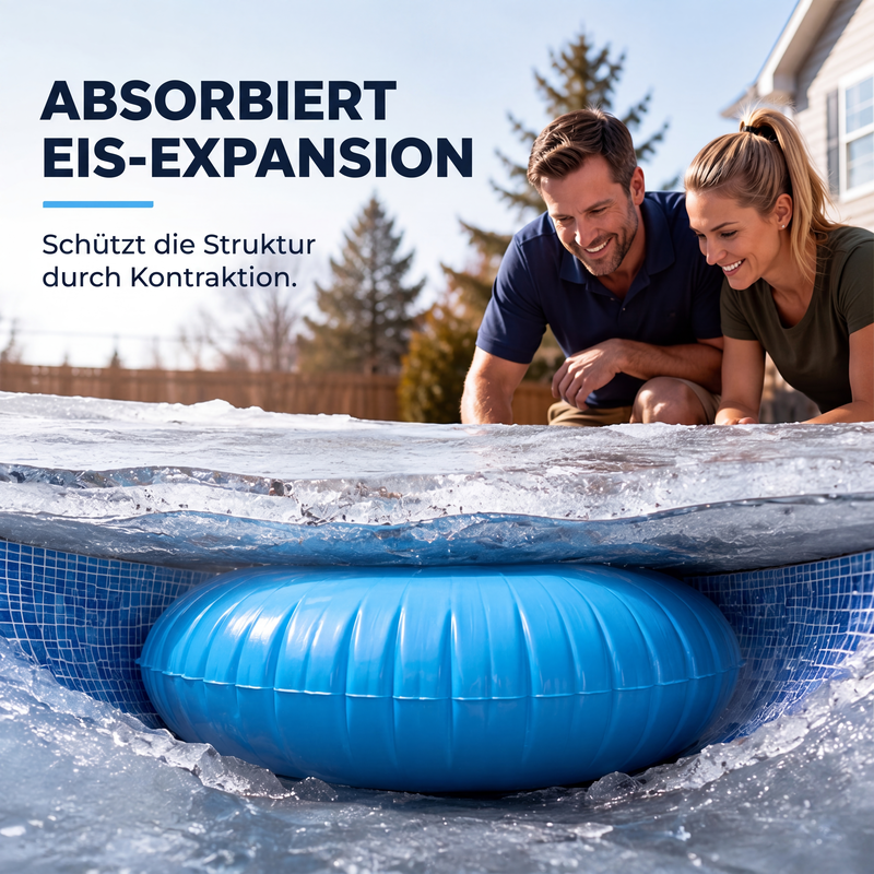 ❄️ Rundes aufblasbares Luftkissen | Winter‑Schutz für Ihren Pool! ✨ Einfache Pool‑Winterfestmachung