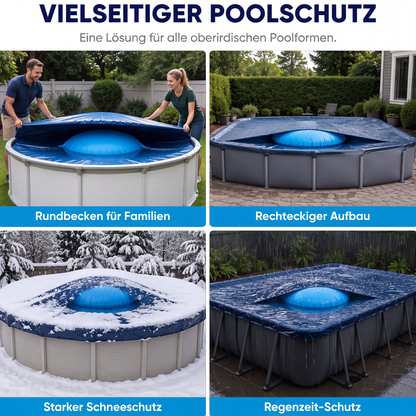 ❄️ Rundes aufblasbares Luftkissen | Winter‑Schutz für Ihren Pool! ✨ Einfache Pool‑Winterfestmachung