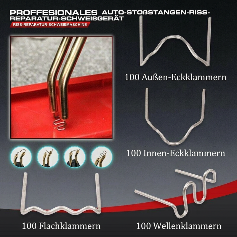 📢📢50% RABATT !!⏰Professionelles Schweißgerät zur Rissreparatur & Schweißdraht (400 Stück)