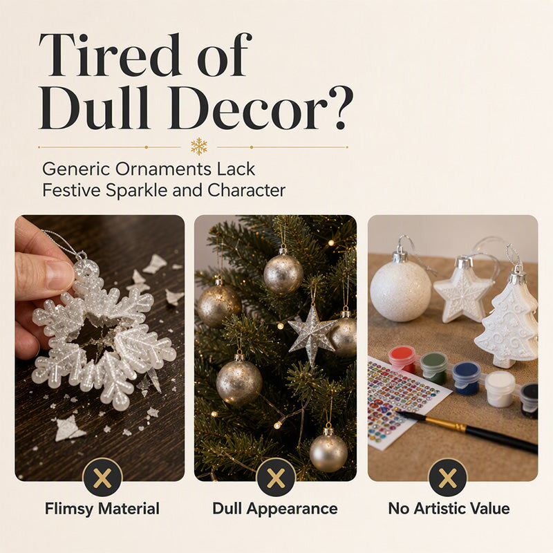 🎄 KAUFE 1, ERHALTE 1 GRATIS! 💎 DIY Diamant-Weihnachtsanhänger – 6 Stück zum Aufhängen ✨