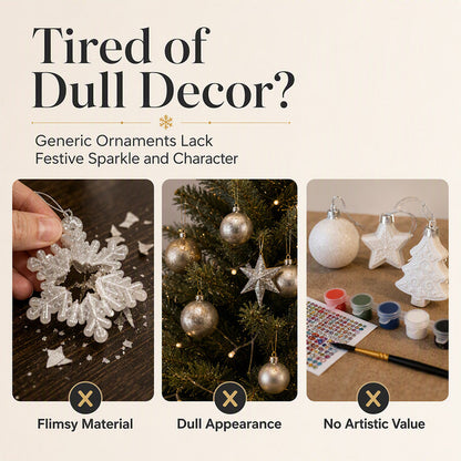 🎄 KAUFE 1, ERHALTE 1 GRATIS! 💎 DIY Diamant-Weihnachtsanhänger – 6 Stück zum Aufhängen ✨
