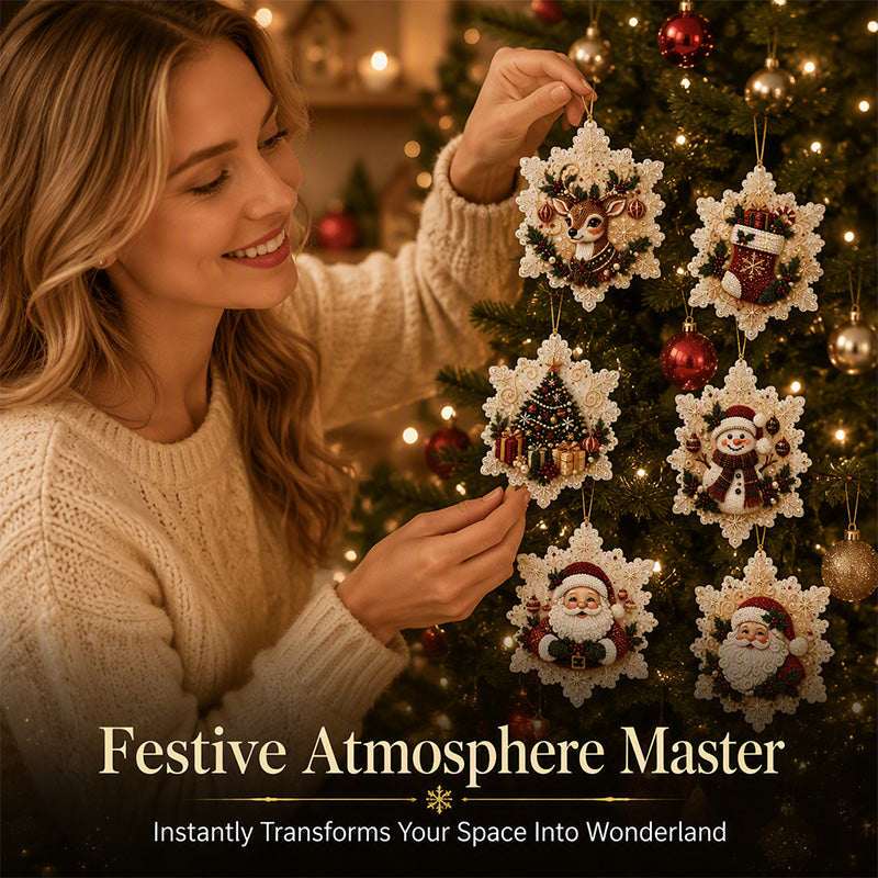 🎄 KAUFE 1, ERHALTE 1 GRATIS! 💎 DIY Diamant-Weihnachtsanhänger – 6 Stück zum Aufhängen ✨
