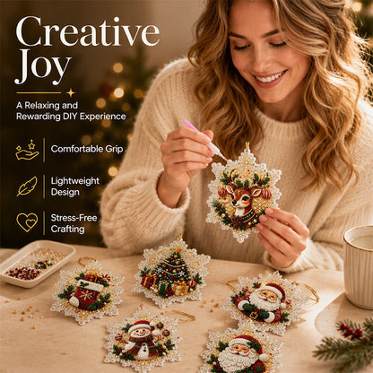 🎄 KAUFE 1, ERHALTE 1 GRATIS! 💎 DIY Diamant-Weihnachtsanhänger – 6 Stück zum Aufhängen ✨