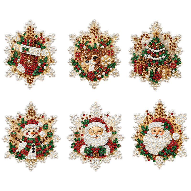 🎄 KAUFE 1, ERHALTE 1 GRATIS! 💎 DIY Diamant-Weihnachtsanhänger – 6 Stück zum Aufhängen ✨
