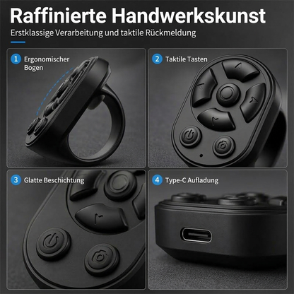 📢📢50% RABATT !!⏰Multifunktionaler Bluetooth-Ring-Fernbedienung