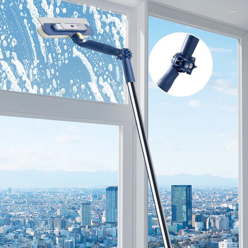 50% RABATT! ✨ Teleskop-Fensterabzieher – Streifenfrei für hohe Fenster ✨