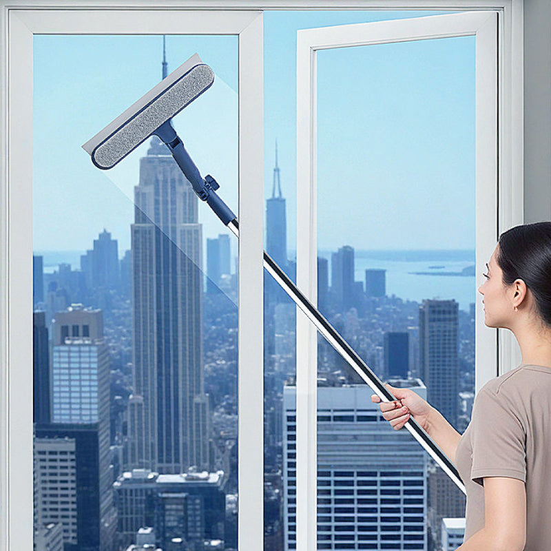 50% RABATT! ✨ Teleskop-Fensterabzieher – Streifenfrei für hohe Fenster ✨