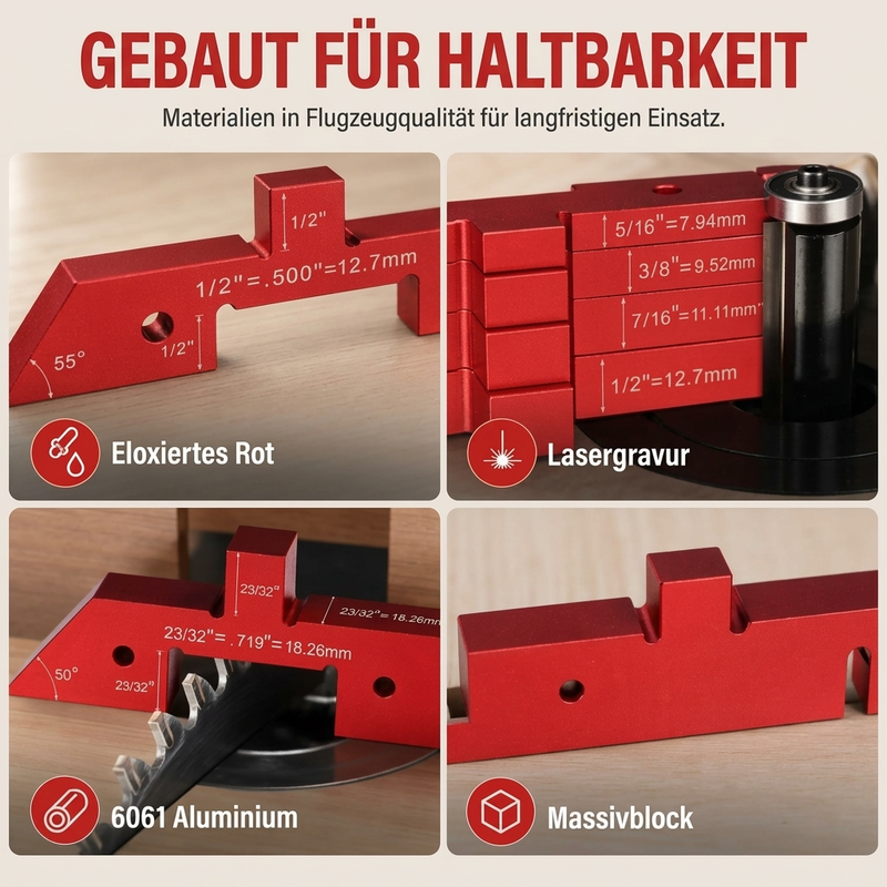 📐 50% RABATT!  Einstellblöcke für Holzarbeiten – Aluminium, präzise & schnelle Kalibrierung ✨