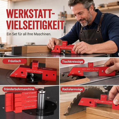 📐 50% RABATT!  Einstellblöcke für Holzarbeiten – Aluminium, präzise & schnelle Kalibrierung ✨
