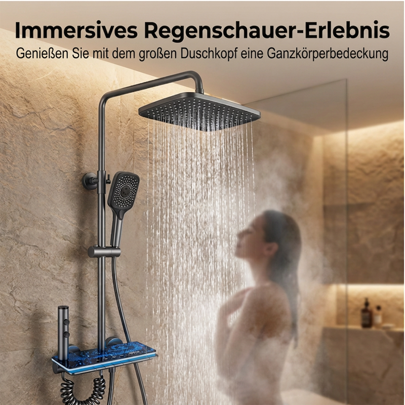 🚿 50% RABATT! 💡 Regenduschen-System – LED-Digitalanzeige & modernes Design ✨