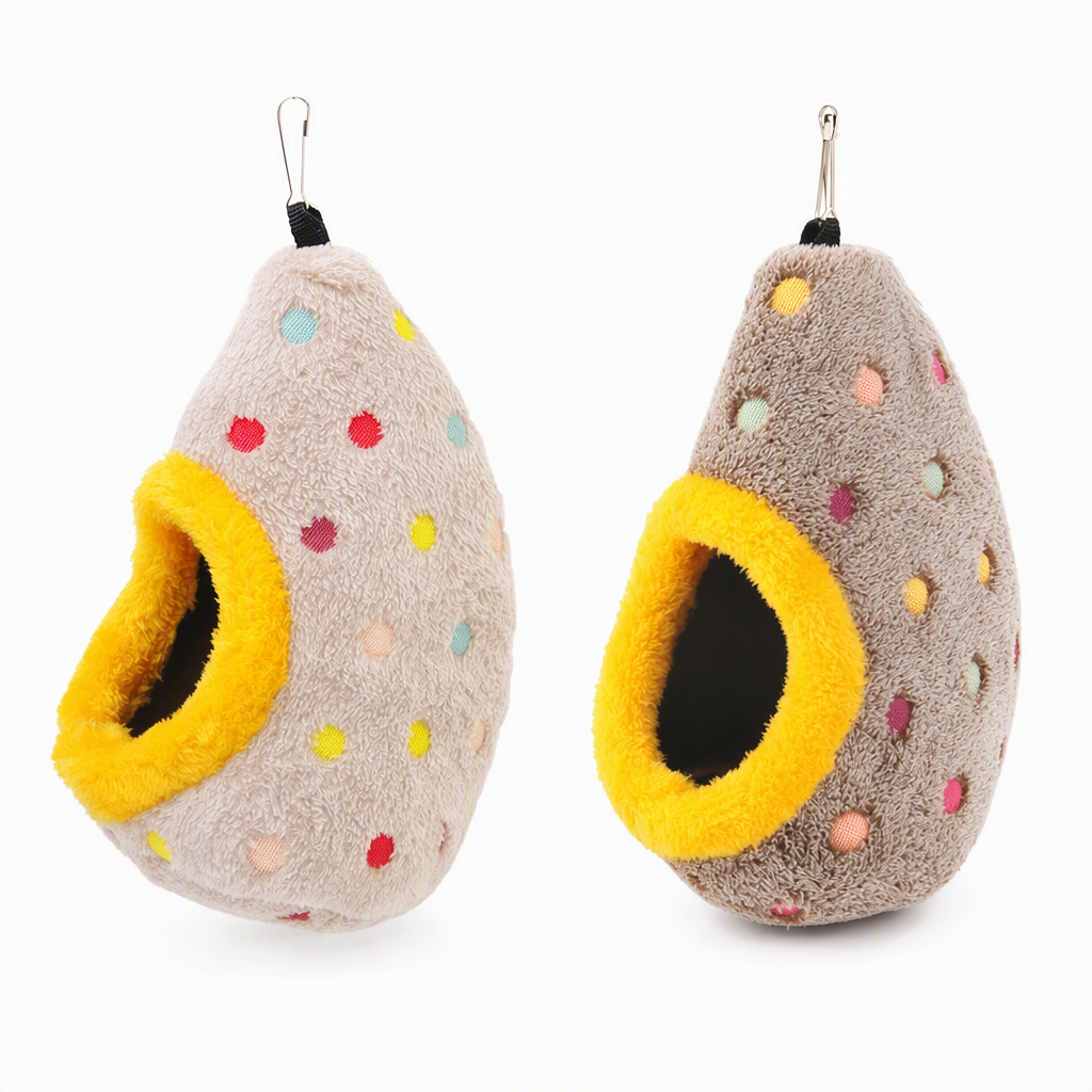 🥚 ZEITLICH BEGRENZT 50% RABATT! ⚡ Hängendes Vogelnest-Hängematte aus Baumwolle – Doppellagiges, warmes Höhlenbett aus Fleece für kleine Vögel ✨