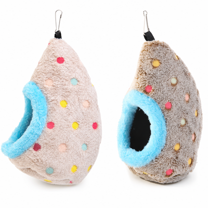 🥚 ZEITLICH BEGRENZT 50% RABATT! ⚡ Hängendes Vogelnest-Hängematte aus Baumwolle – Doppellagiges, warmes Höhlenbett aus Fleece für kleine Vögel ✨
