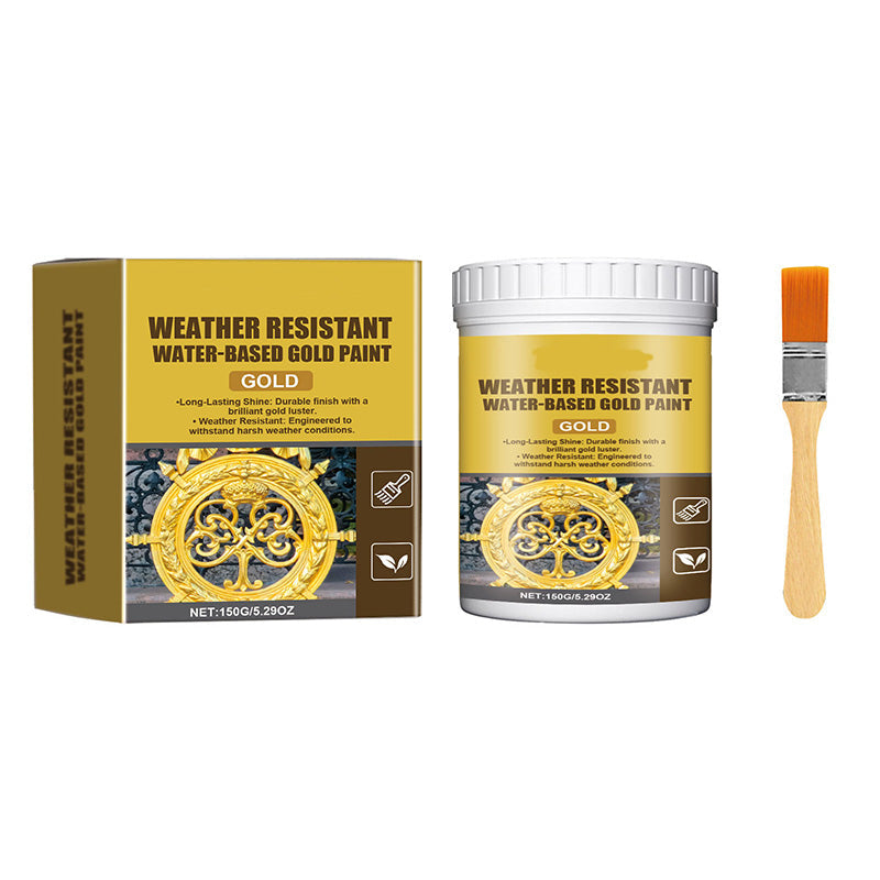 🎨✨ Wetterbeständige Goldfarbe auf Wasserbasis – edler Goldglanz für Deko, Möbel & Metall 🏠🖌️