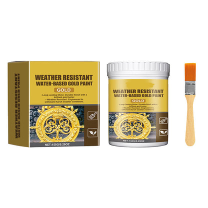 🎨✨ Wetterbeständige Goldfarbe auf Wasserbasis – edler Goldglanz für Deko, Möbel & Metall 🏠🖌️