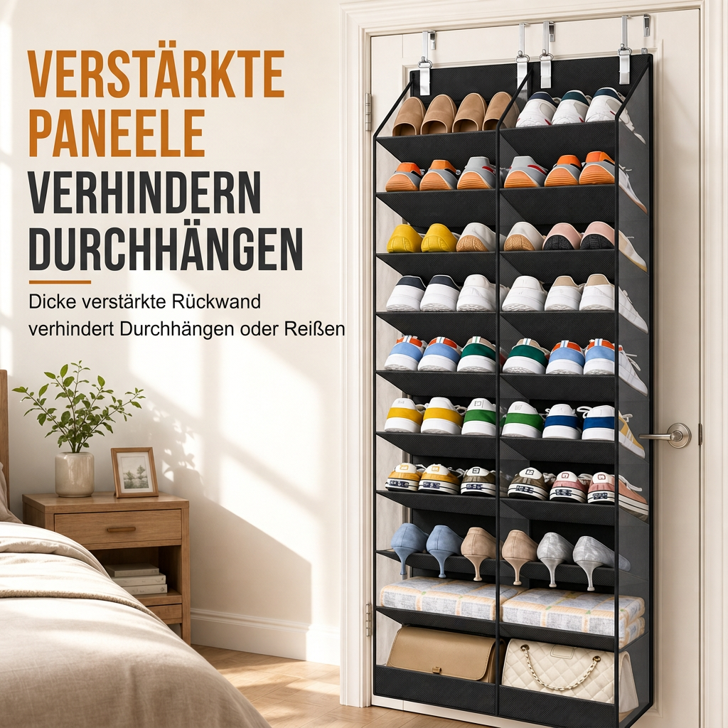 🚪🗂️ Über der Tür hängender Vlies-Organizer mit 20 Netztaschen ✨ Große Kapazität für Ihre Haushaltsaufbewahrung