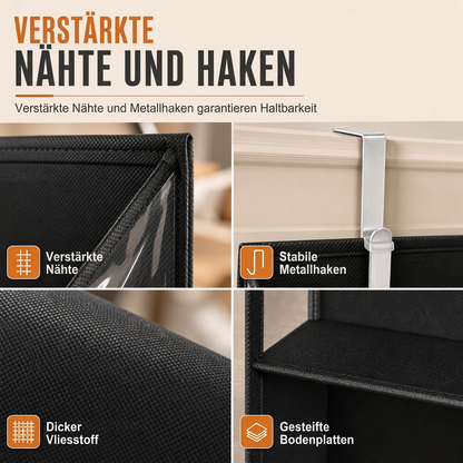 🚪🗂️ Über der Tür hängender Vlies-Organizer mit 20 Netztaschen ✨ Große Kapazität für Ihre Haushaltsaufbewahrung