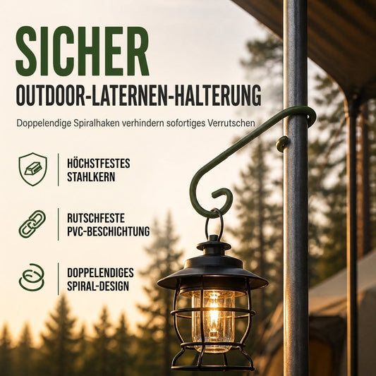 ⛺ S-förmiger Metallhaken für Lampen | Ideal für Outdoor & Camping